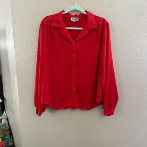 Vintage‎ California Connection Red Blouse